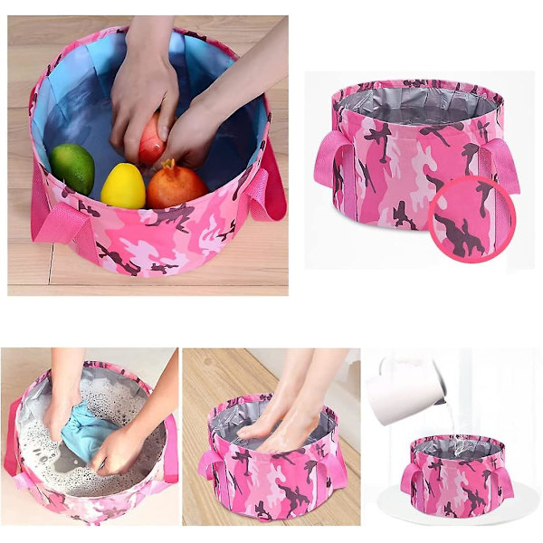 Hopfällbar Vattenhink, Hopfällbar Hink, 15L och 20L Multifunktionell Bärbar Hopfällbar Fiske Hink, Hopfällbar Bassäng, Hopfällbar Hink Ligh