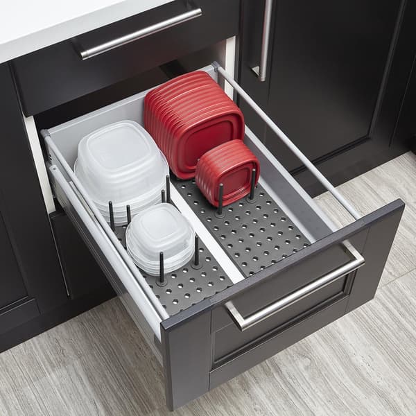 Skab Organizer, Sæt af 2, Antracit, 54*15*10cm, Køkkenhylde
