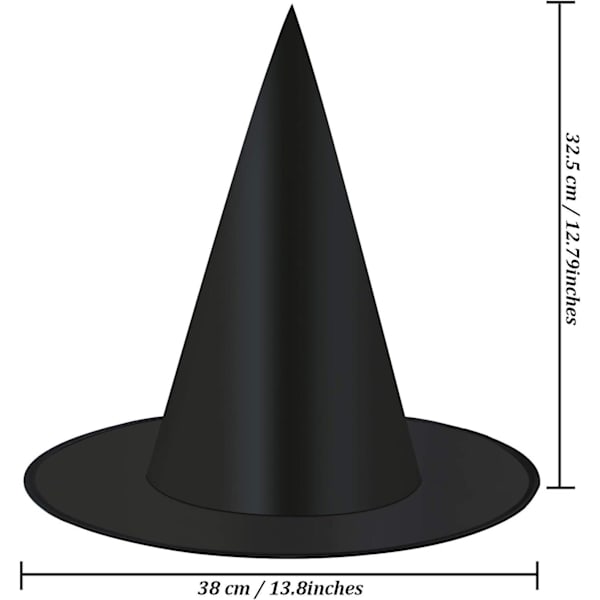 12 kappaletta Halloween-asu noidanhattu 100 jaardin ripustusköydellä Halloween-pihan koristeluun