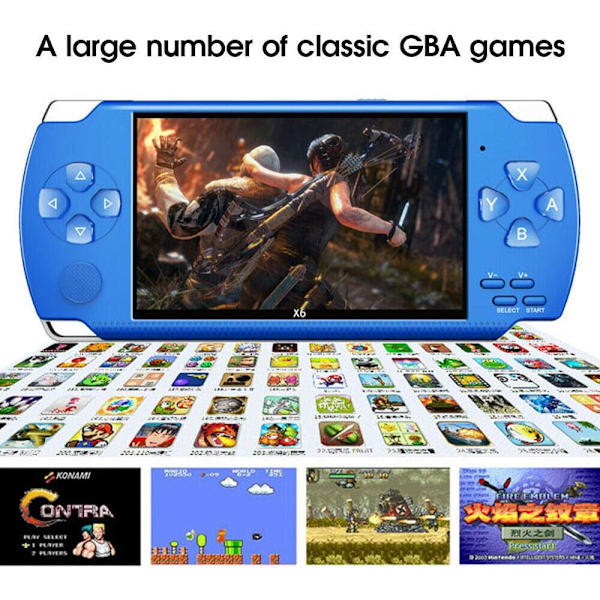 8 GB 128-bit 10 000+ spel 4,3-tums retrohandhållen videospelkonsol