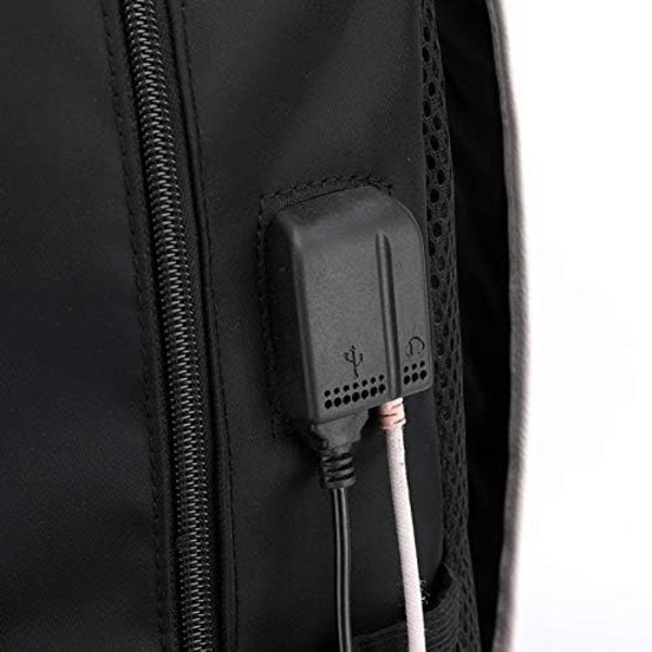 Naisten kannettava tietokoneen reppu, vedenkestävä kannettava tietokoneen reppu USB-latauksella ja kuulokeliittimellä, kannettava tietokoneelle jopa
