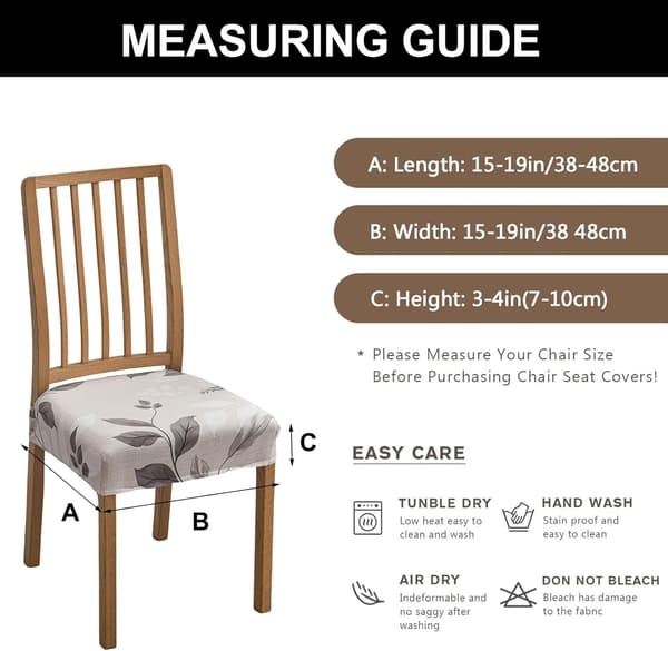 Stolsöverdrag för Matsalsstolar Set om 4, (4-pack)
