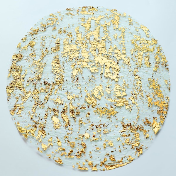 Engangs Guld Dugunderlag Sæt af 12 Metallic Runde 13 Tommer Guldfolie Net Presset Efterårs Bordunderlag 12 Pak Guld Doilies