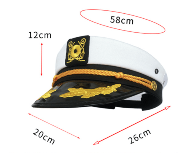 Kaptenens Yachtseglarhatt Snapback Justerbar Sjöhatt Marinblå