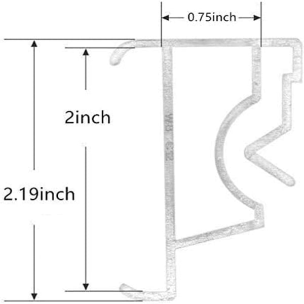 2-inch vertical Window blind transparent long trim clip 10