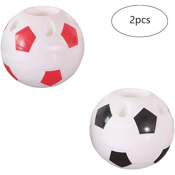 Kreativ Fodbold Penneholder Skrivebord 2 Stykker Multifunktionel Pen