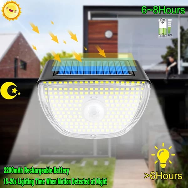Solcellelamper til Udendørs Have, 200 LED Solcellelamper, IP65