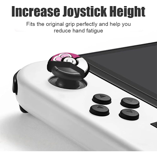 Switch Joycon Tumgreppskåpor, Mjuka Silikon Joystick-skydd Kompatibla med Nintendo Switch/OLED/Switch Lite, Analo