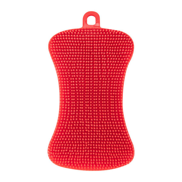 (3-pakning rød) Silikonsvamper til oppvask, silikon til oppvask