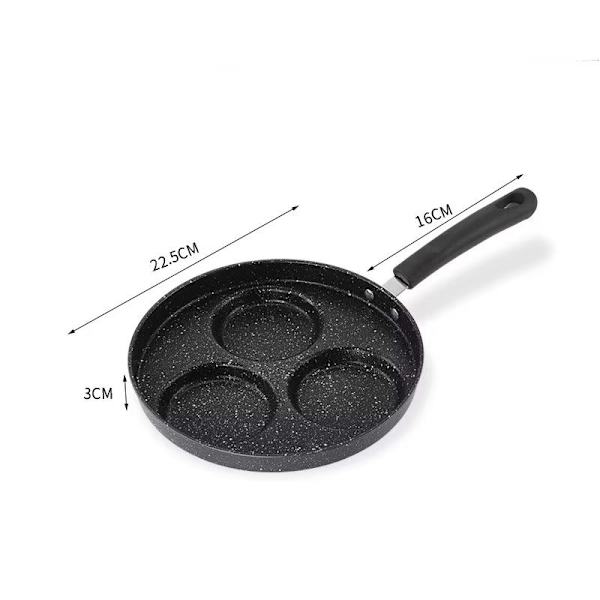 1 st ägg stekpanna 3 koppar pannkakspanna Non-stick metall järn