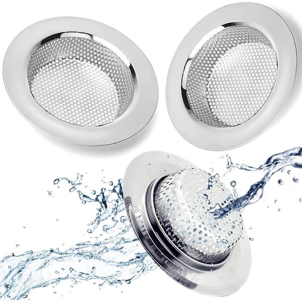 3-pack Golvbrunn Nät Badkar Hårfälla Anti-Igentäppning