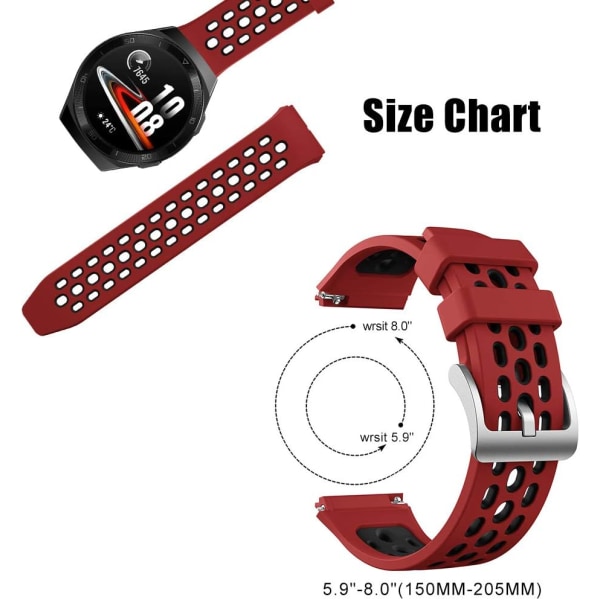 Songsier-rem kompatibel med Huawei Watch GT2e, mjuk silikon
