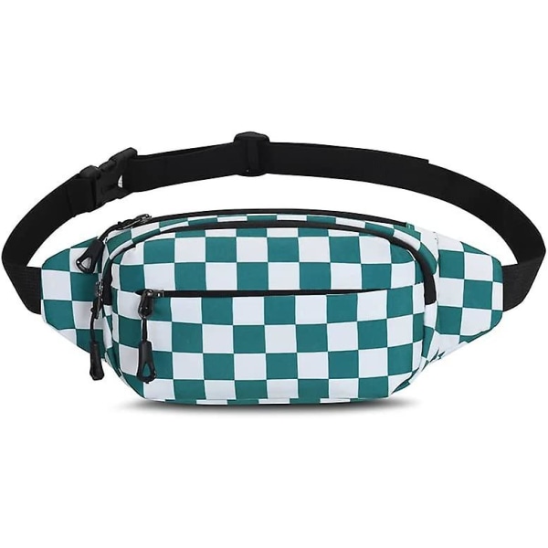 Fanny Pack Waist Bag for Men&Women Adjustable Belt Hip Bum Bag Fashion Water Resistant Hiking Waist Bag for Traveling Casual Running Hiking Cycling Pl