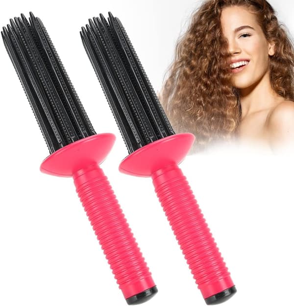 2-pack lockigt hårkam, locktång, fluffig lockig hårkam