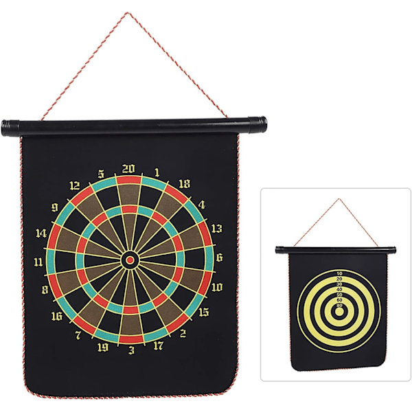 Magnetisk Darttavle for Barn, Dobbeltsidig 12-Tommers Tykk Reversibel Darttavle, Leveres med 4 Dart