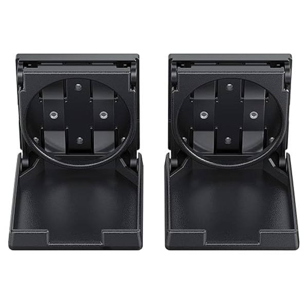 2 stk. Universal Justerbar Foldbar Kopholder Sort Bil Drik