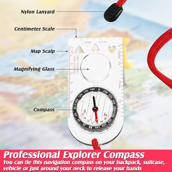 Navigationskompass Vildmarksorientering Kompass Scoutkompass