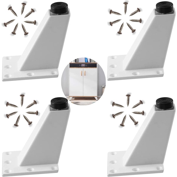 4 stycken Aluminium möbelben Justerbara ben Badrum