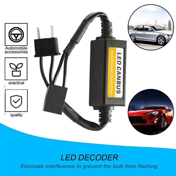 Bil LED Forlygte Dekoder Flimmer Eliminator Universal Immunitet