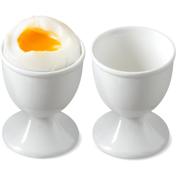 Äggkopp Set om 2  Hållare Frukost Kokt Matlagning Lätt att Rengöra Barndomsminnen Kök