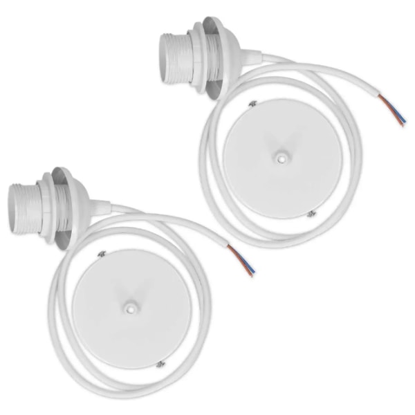 2x el-kabel för lampa - Kabel med E27-sockel och fästning