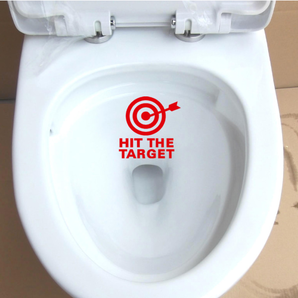 2 st HIT THE TARGET Dekal BADRUM TOALETT Potta SÄTE Pojkar