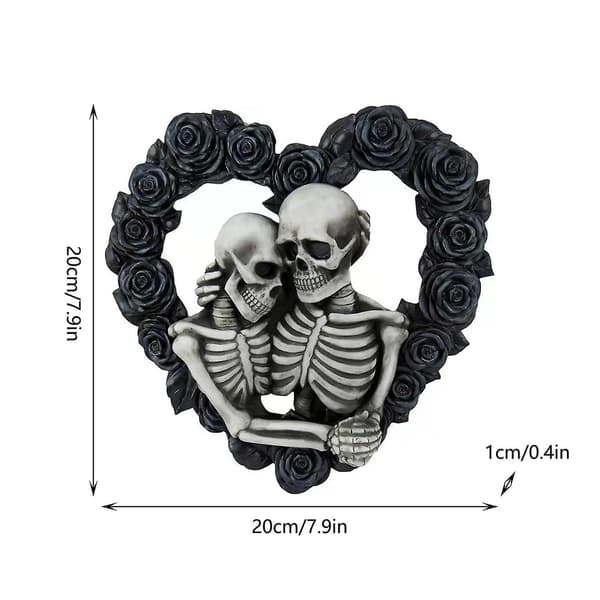 Skelet Par, Husnummer, Sort Rose Ring, Halloween Hjem