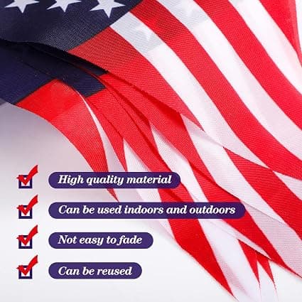 10m/30 Amerikanske flagg, festflagg dekorative tilbehør