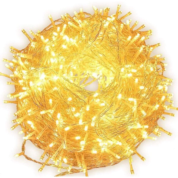 Fejelyselys Udendørs Lysstreng 33ft 100 LED med Hukommelsestilstande Controller, Udvidelige Julelys Dekoration