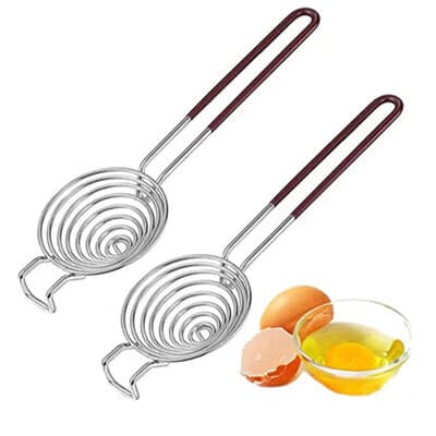2 stk Egg Separator Filter Eggehvite og Eggeplomme Separator Rustfritt