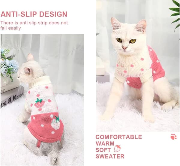 Katttröja, Vinterkläder för Katt, Lätt att Ta På