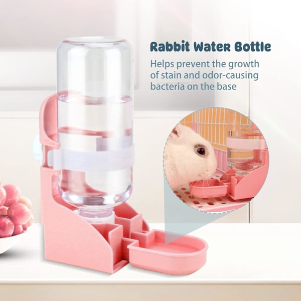 Kanin Vandflaske uden Dryp - 500 ml Hængende Vandfontæne Automatisk Dispenser Bur Vandfodring til Kanin Chinchilla