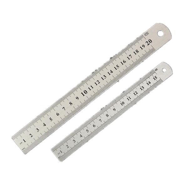 3 stk. lineal 10cm 20cm 30cm lineal værktøj til studerende og kontor (lineal i rustfrit stål)