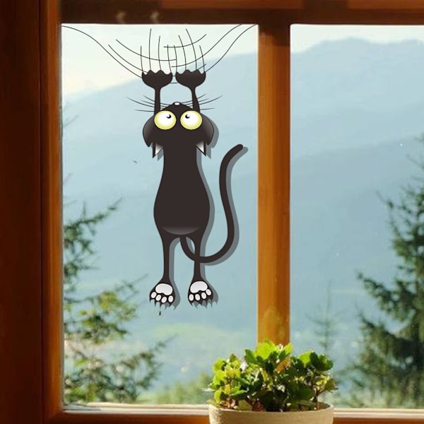 Katt Bilklistremerker, 1 stk Søt Katt Bilklistremerke Morsom Bil