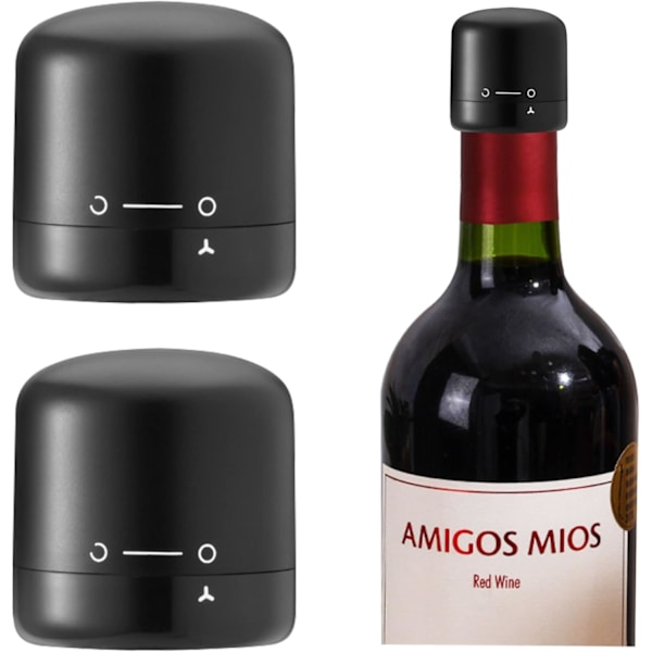 Genanvendelig Vinstop 2 Styk Mousserende Vin Flaskestop