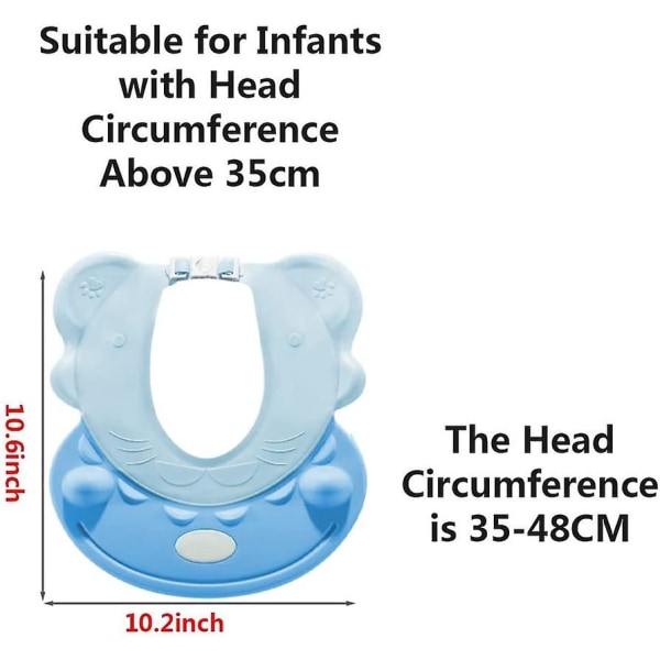 Børnebadevisir, Justerbar Børnebadehætte, Visir Badehætter, Baby Badevisir til Børn Beskyt Børns Øjne og Ører, til Chi