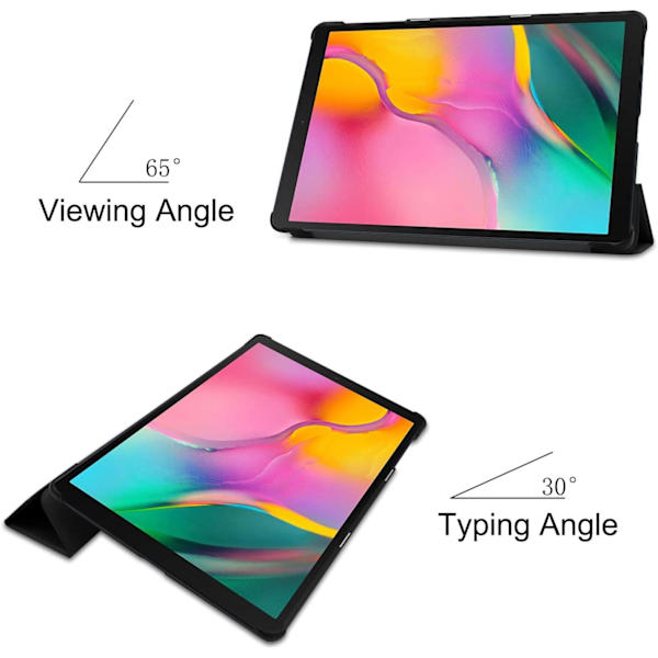 Fodral för Samsung Galaxy Tab A 10.1 2019, Ultratunt Lättvikts Trifold Stativ Smart Folio Fodral Hårdt Omslag för Samsu