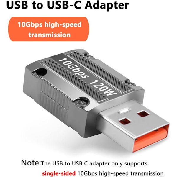 USB C til USB-adapter (19x36mm), USB 3.0A han til USB C hun-stik