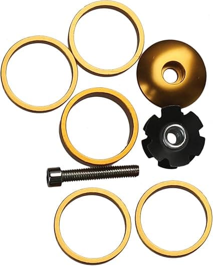 Hovedet Spacer med Stem Top Cap, Headset Star Nut Guld Farve