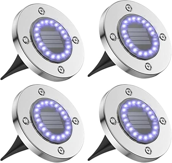 4-pakke med 20 LED solcellelamper Utendørs solcellelys Utendørs