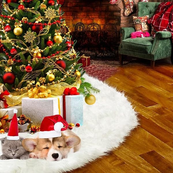 Fluffy Myk Lang Hår Dekorativ Stol Pute Sofa Matte Hvit