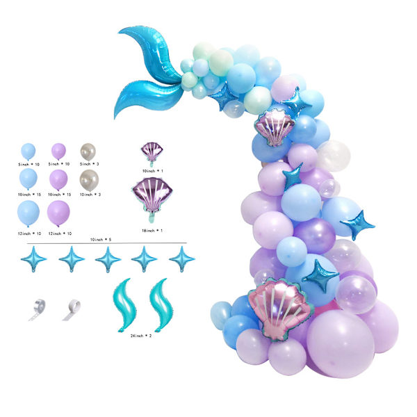 Havfrue Balloner Havfrue Fest Dekoration Latex Balloner Havfrue