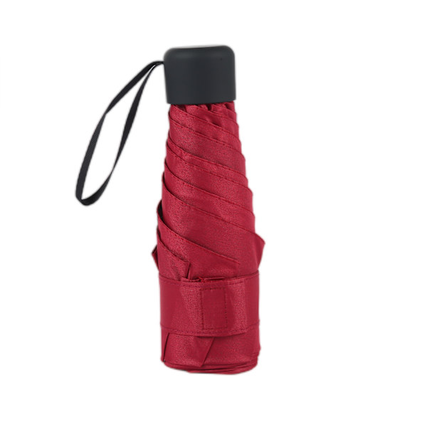Rødvin Foldbar Paraply, Mini Solparaply, Lomme & Rejse