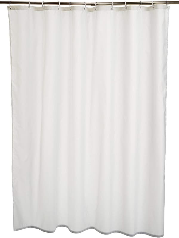 Polyester dusjforheng 180 x 180 cm Hvit