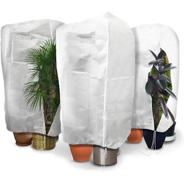 Sett med 3 vinterdekker for planter med snor og glidelås