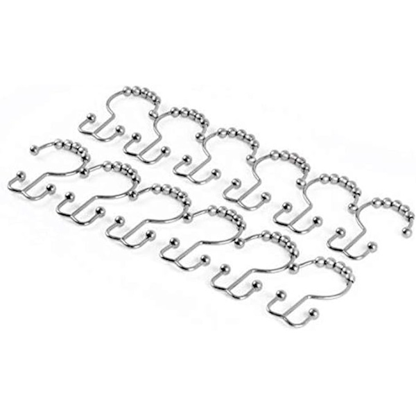 Vändbara Duschdraperihakar (12-pack) - Hög Kvalitet