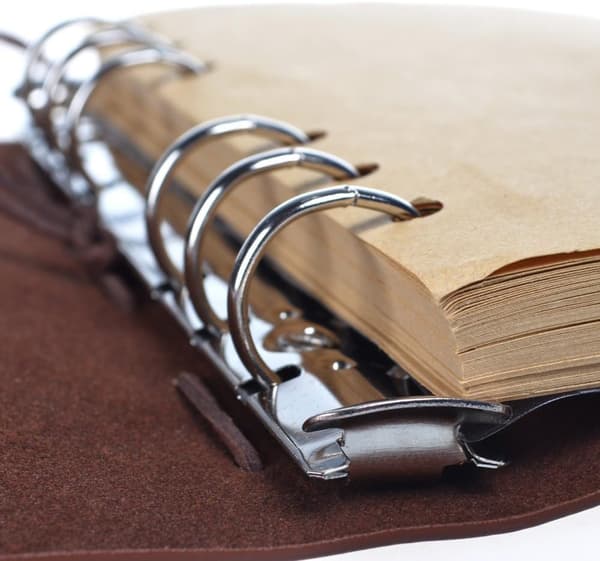 Lær daglig journal, spiral notatbok refill pad, klassisk hvit,