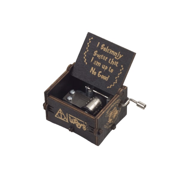 Can't Help Falling in Love Wooden Music Box, Antique Engraved