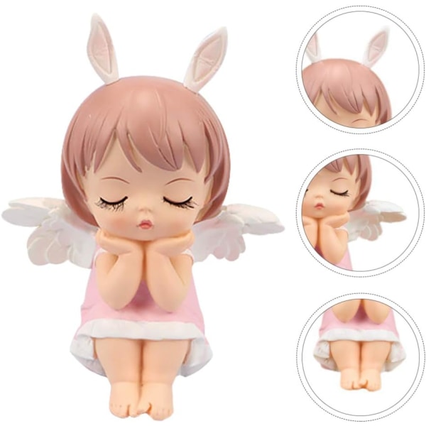 1 stk Angel Cartoon Sittende Engel Figur Modell Foto Prop Bake