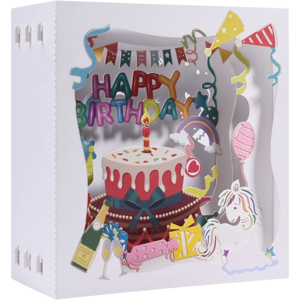 Pop-up gratulasjonskort - 3D-design - Perfekt for bursdag, mamma,